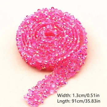 Blizgus dervos papuošalų lipnus juostelė, AB Rose Red