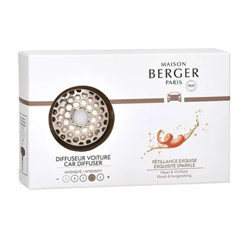 Maison Berger Paris Gift set car diffuser chrome + intense glitter refill Unisex