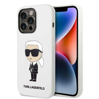 Karl Lagerfeld KLHCP14LSNIKBCH iPhone 14 Pro 6,1" ikoninis silikoninis balastinis kietas dėklas