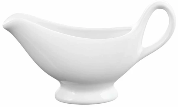 Padažinė Wilmax, 75 ml, 13 cm x 6 cm, balta sp., porcelianas