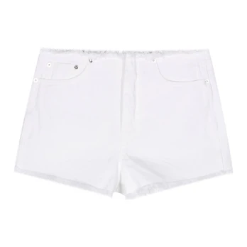 Šortai moterims, Balta, Frayed wb cutoff short