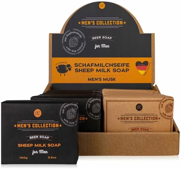 Accentra 100g sheep milk soap MEN'S COLLECTION handmade with hop extract