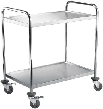 Waiters trolley, two-shelf, screw-mounted