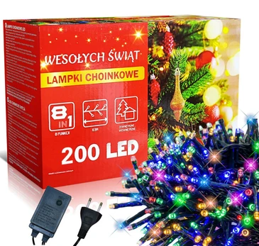 Kalėdinė girlianda, 200 LED, 15,5 m