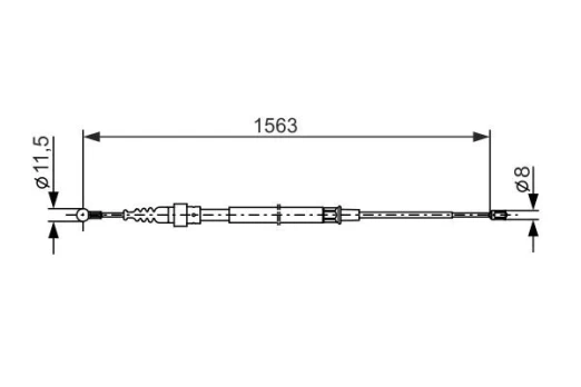 Trosas, stovėjimo stabdys BOSCH 1 987 477 891