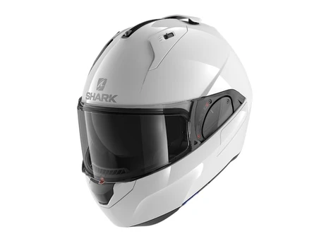 Šalmas su pasmakre SHARK EVO ES BLANK spalva balta