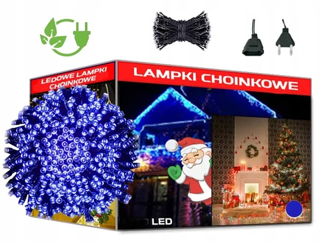 Eglutės lemputės 300 Led mėlynos