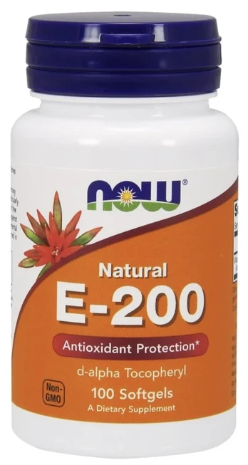 Now Foods Now Vitamin E-200 Natural 100 kaps.