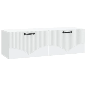 Sieninė TV spintelė Balta 98 x 31 x 30 cm Apdirbta mediena