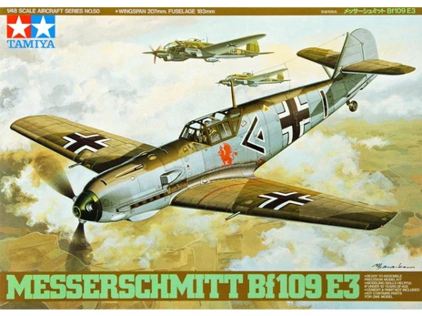 Konstruktorius Tamiya - Messerschmitt Bf 109E3, 1/48, 61050