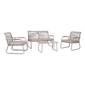 Sodo baldų komplektas MACOS table, sofa and 2 chairs, beige kaina