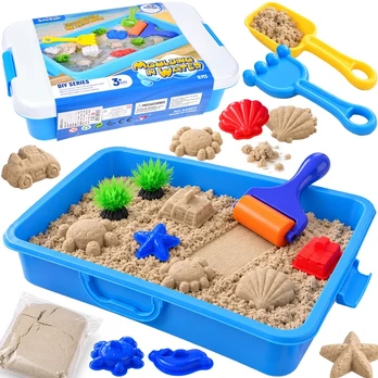 Sandbox 2 in 1 Dynamic sand, molds and box 18 pieces ZA6293