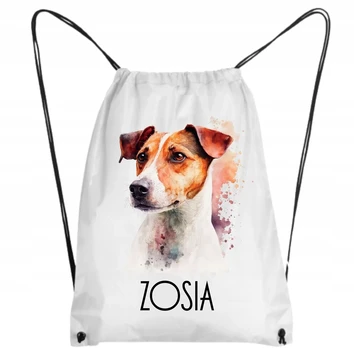 Jack russell terjerų mokyklinė kuprinė su vardu