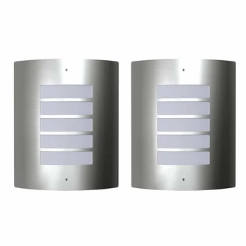 2 Sieniniai Šviestuvai 60 W, Nerūdijantis Plienas