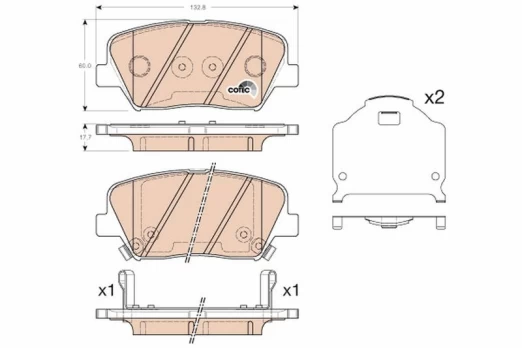 TRW GDB3549 Brake pad set