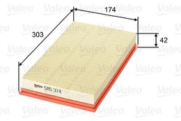 Oro filtras VALEO 585374 kaina