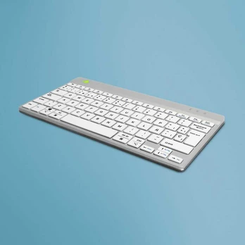 R Go Tools R-Go Compact Break klaviatūra, QWERTY (ES), bluetooth, baltas