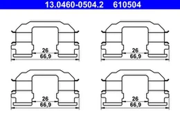 ATE 13.0460-0504.2 Brake pad fitting kit