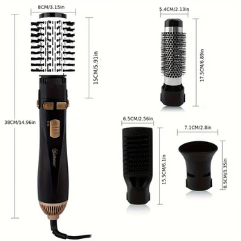 HATTEKER 4-in-1 karšto oro sukamoji šepečių sistema