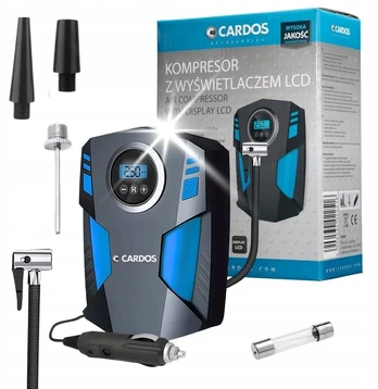 KOMPRESOR SAMOCHODOWY 12V Z WY?WIETLACZE M LCD K2 AA406