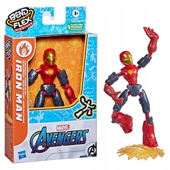 Žaislinė figūrėlė Mattel Marvel Avengers Bend And Flex, 15 cm, mėlyna/raudona