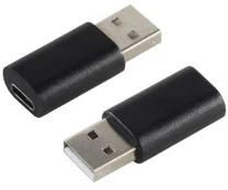 S-Conn 14-05018, USB 2.0 A, USB 3.1 C, Juodas