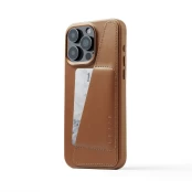 Mujjo iPhone 15 Pro Max Wallet Odinis dėklas - Tan kaina