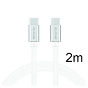 Laidas Swissten, 2 x USB-C, 2 m, balta kaina