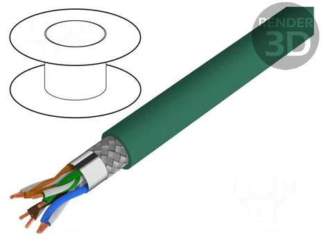 Wire | SF/UTP,ETHERLINE® Cat.5e | 5e | stranded | Cu | 4x2x26AWG | PUR