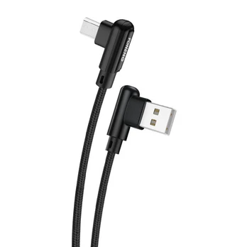 Foneng X70 kampinis USB-Mikro USB kabelis, 3A, 1 m (juodas)
