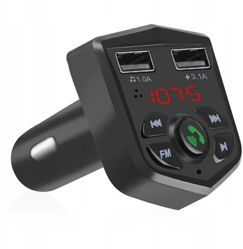 Automagnetola Interlook Bluetooth Fm transmiteris Usb įkroviklis voltmetras