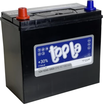 Akumuliatorius Topla TOP JIS TT55JX, 12 V, 55 Ah, 490 A