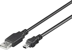 Kabelis USB PremiumCord USB-A - miniUSB 2 m Juoda (ku2m2a)