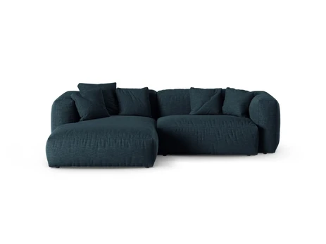 Modular Left Corner Sofa, "Martina", 2 Seats, 280x176x75, Blue Jeans
