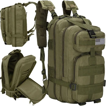 Karinio stiliaus XL kuprinė, 38l, žalia