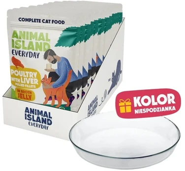ANIMAL ISLAND NEW JELLY EVERYDAY 12X85g+talerzyk