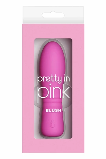 Pretty in Pink Blush Pink Silicone Compact Vibe LED Rechargeable 13cm