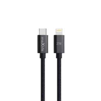 Maxlife MXUC-12 cable USB-C - Lightning 2,0 m 27W juodas