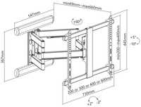 Laikiklis InLine® Premium Aliuminio Wall Mount, for Flat TV (37-80"), max. 70kg, baltas