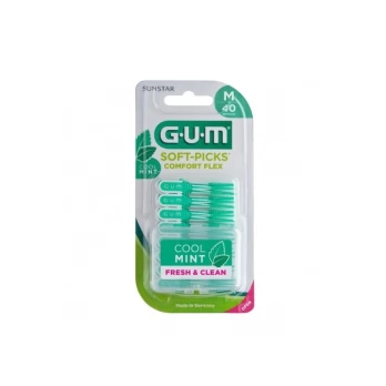 G.U.M. minkšti tarpdančių krapštukai su mėta SOFT PICS COMFORT FLEX, 40 vnt.