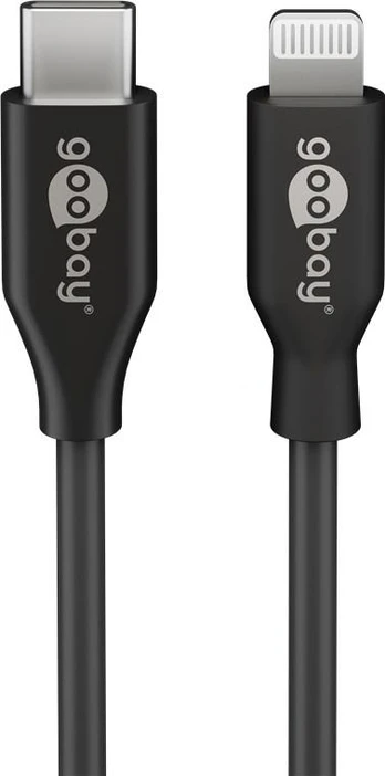 Kabelis USB-C - Apple Lightning Goobay Juodas 1m