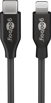 Kabelis USB-C - Apple Lightning Goobay Juodas 1m kaina
