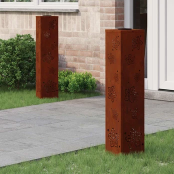Saulės LED šaligatvio šviesa 2 pcs Corten plienas