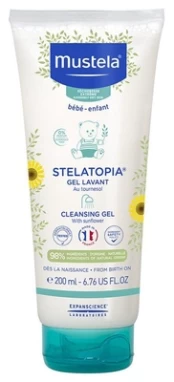 Valomasis kūno gelis Mustela Stelatopia 200 ml kaina