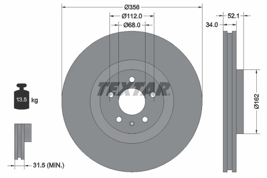 TEXTAR 92238205 Brake Disc