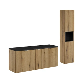 Vonios baldų komplektas Nova Oak, 140 cm