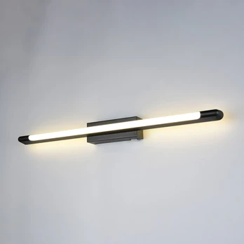 LED sieninis šviestuvas „Alberto“, juodos spalvos, plotis 71 cm, IP44