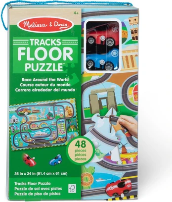 Melissa & Doug - Floor Puzzle & Play Set Race Track (806125)