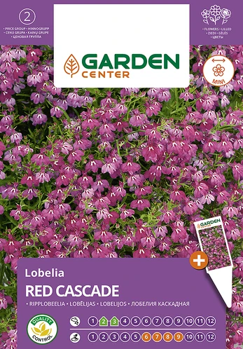Sėklos Garden Center lobelija RED CASCADE, 0.1 g