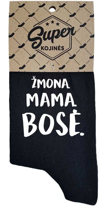 Moteriškos kojinės „Žmona. Mama. Bosė“